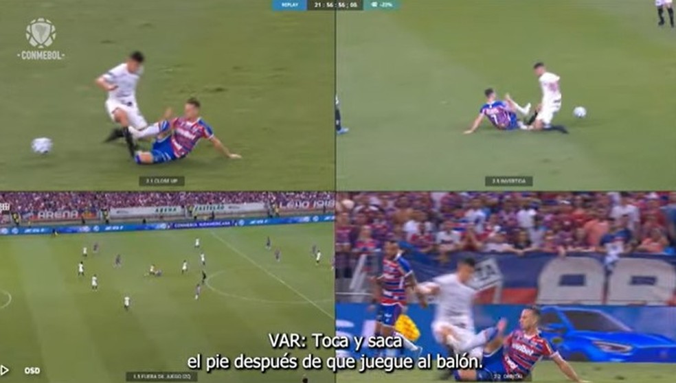 VAR, Fortaleza x Corinthians — Foto: Reprodução