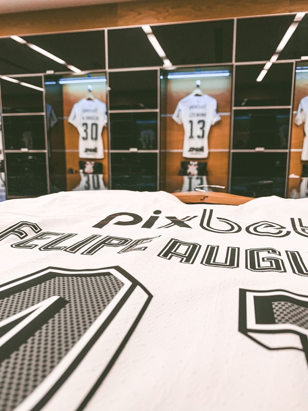 Imagens do vestiário do Corinthians — Foto: Hugo Rodrigues/Ag. Corinthians