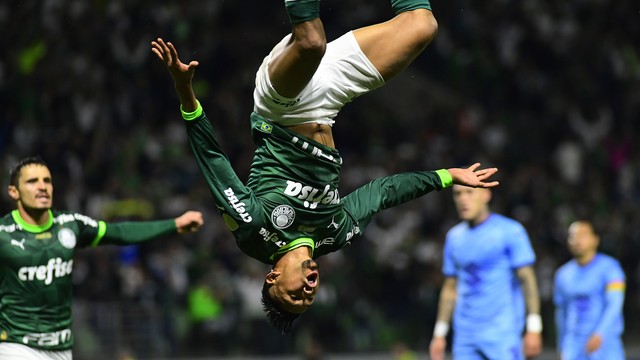 Palmeiras x Bolívar, comemoração do gol de Rony