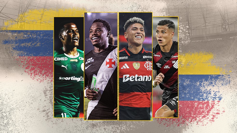 Colombianos que atuam no Brasil e estarão na Copa