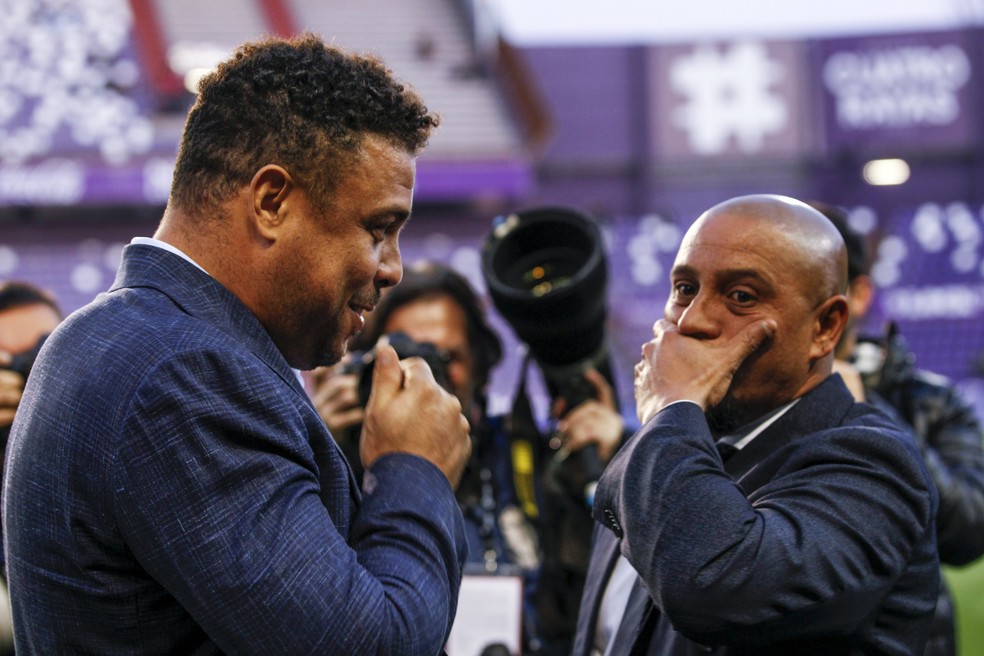 Ronaldo e Roberto Carlos vão participar da SAF da Inter de Limeira — Foto: Getty Images