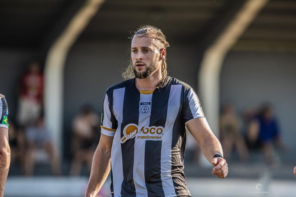 Adriano Strack na estreia do Clube 1992 em uma competição profissional — Foto: Arquivo Pessoal/Adriano Strack