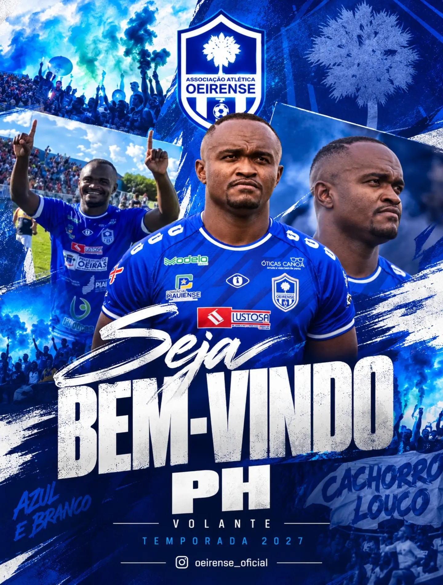 Oeirense anuncia contratação do volante PH para a temporada 2027