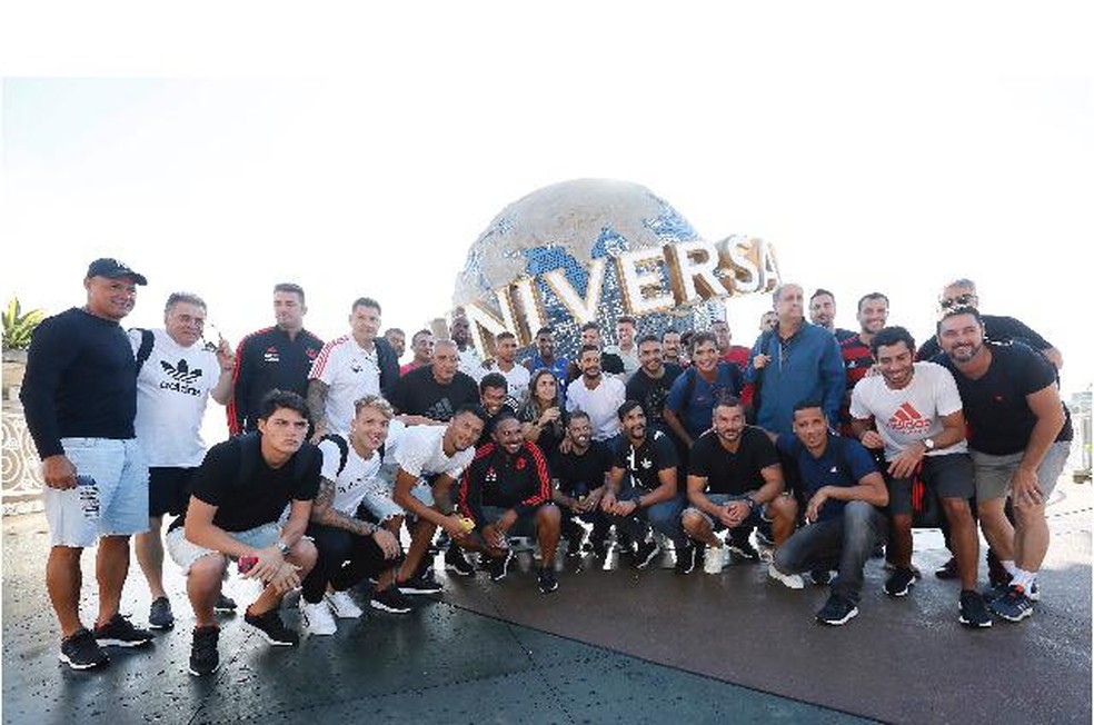 Jogadores do Flamengo na Disney — Foto: Igor Castro/Florida Cup
