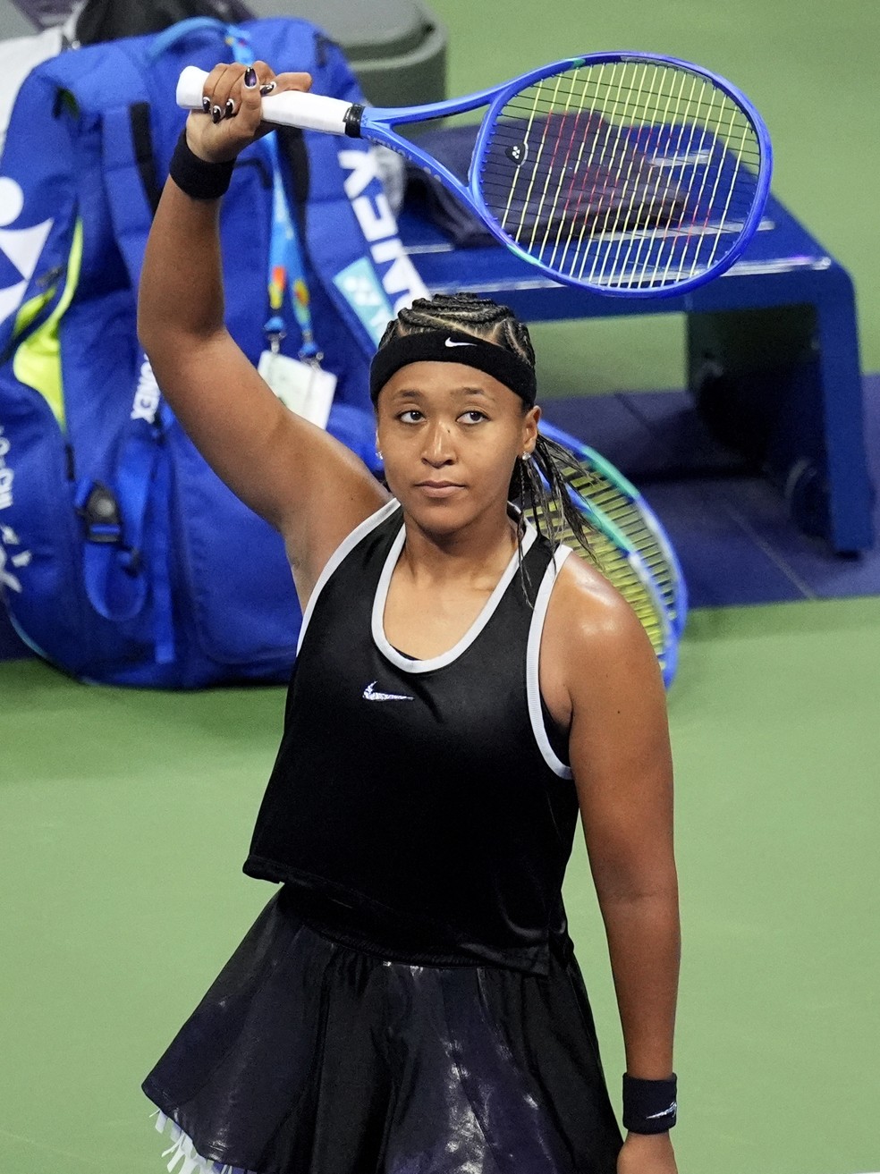 Naomi Osaka na estreia no US Open — Foto: REUTERS/Eduardo Munoz