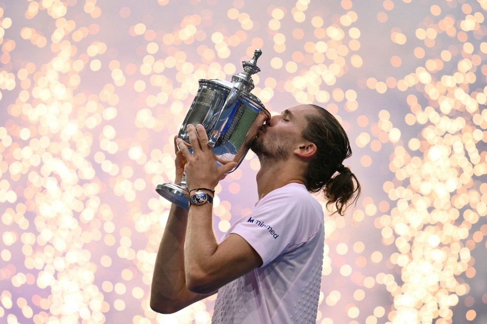 Alexander Zverev é campeão do US Open 2026 — Foto: Foto por ANGELA WEISS / AFP