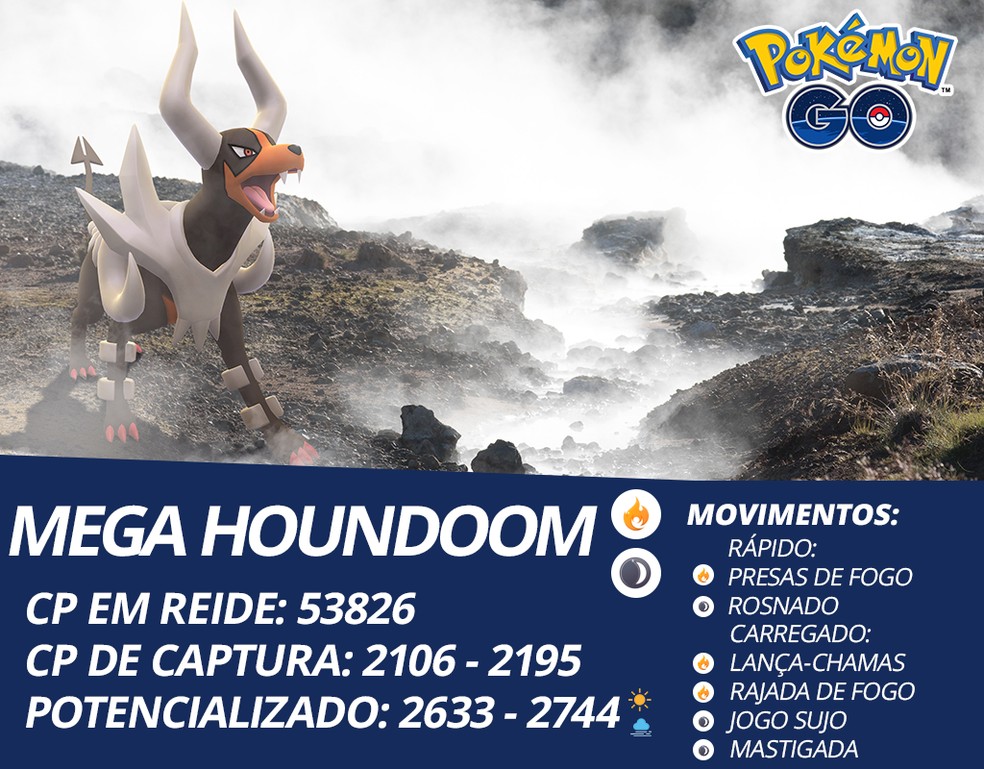 Jogada Excelente - Mega Houndoom fará sua estreia em Pokémon GO