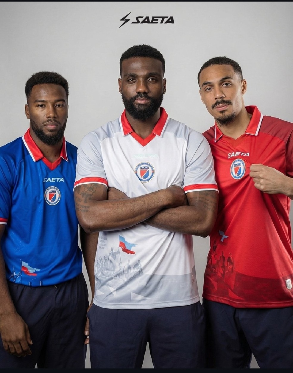 Camisas do Haiti para a Copa — Foto: Reprodução