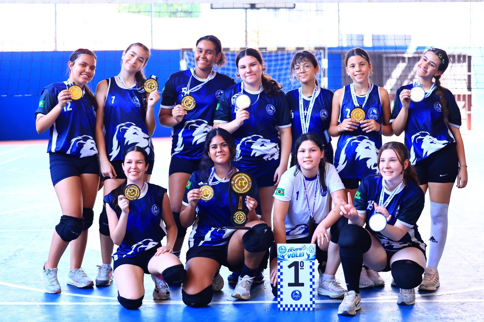 Anglo Acre vence no tie-beack e é bicampeã invicta do Desafio de Vôlei Escolar Feminino Sub-15