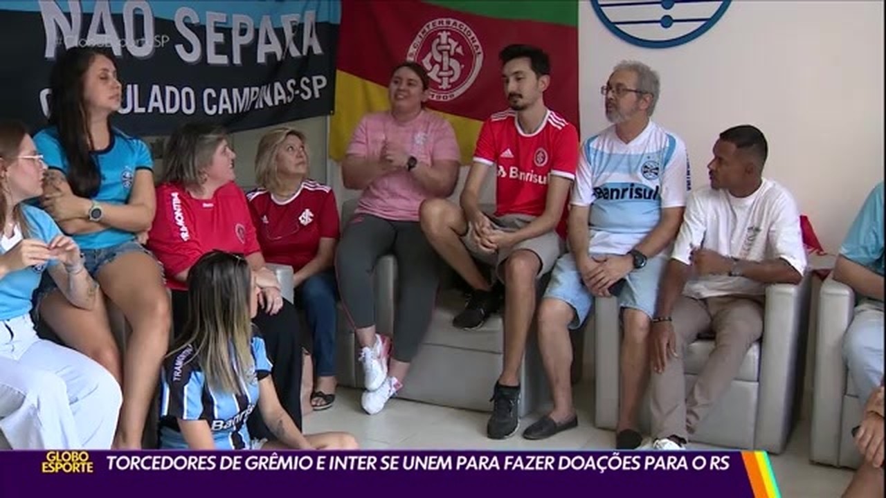 Torcedores de Grêmio e Internacional se unem para fazer doações para o RS