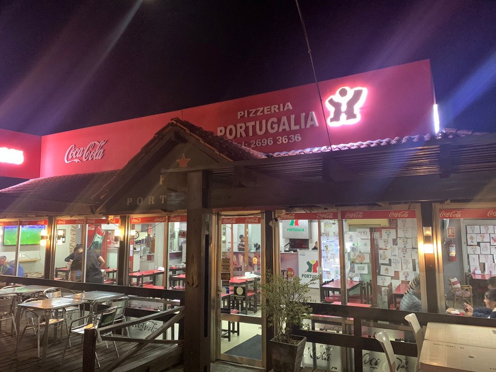 Pizzaria Portugalia, o restaurante preferido de Suárez em Montevidéu — Foto: Bruno Ravazzolli