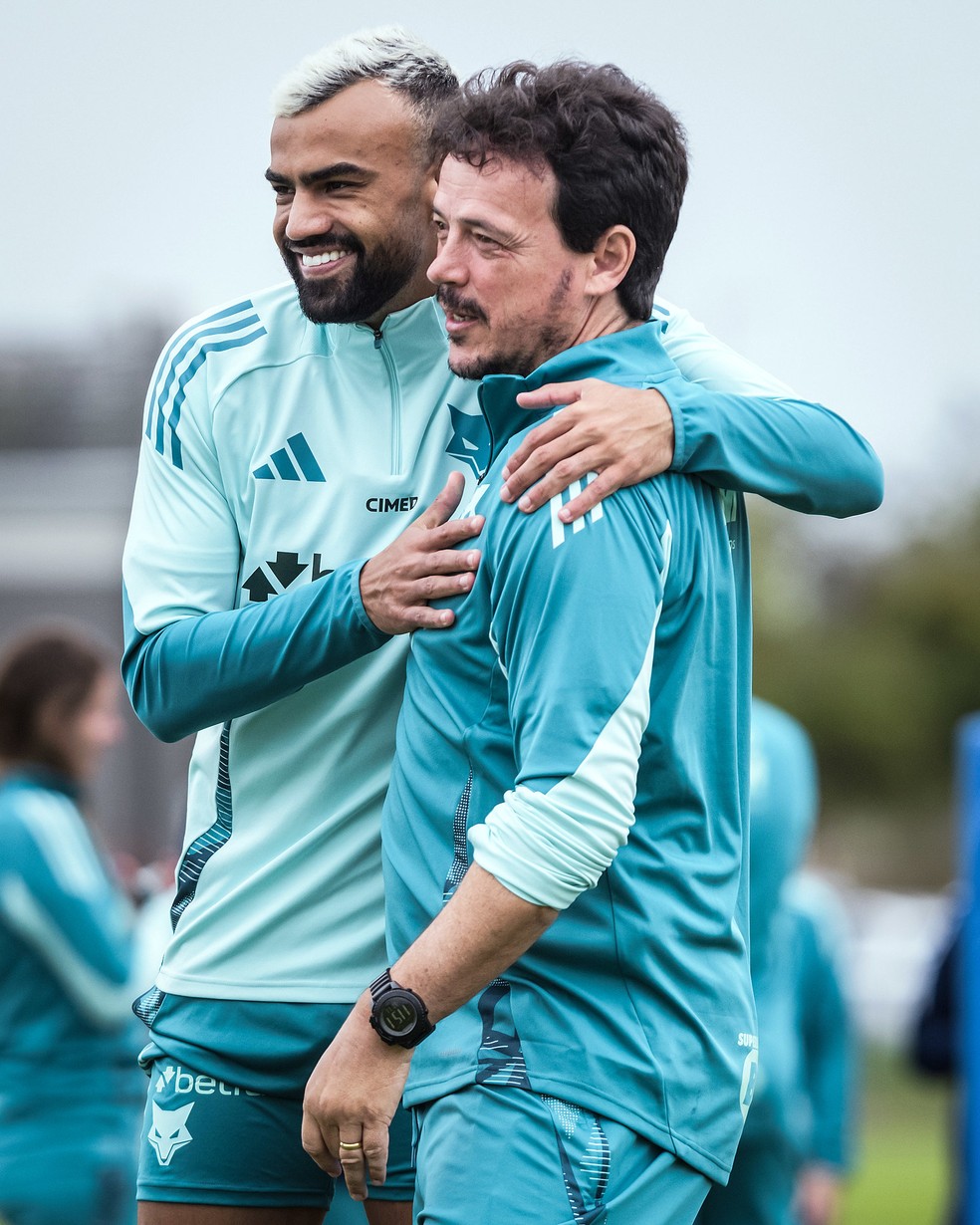 Fabrício Bruno e Fernando Diniz Cruzeiro — Foto: Gustavo Aleixo/Cruzeiro