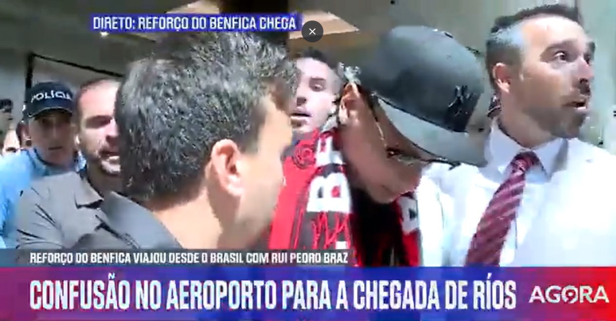 Ríos desembarca em Portugal, faz exames no Benfica e causa TUMULTO no aeroporto!