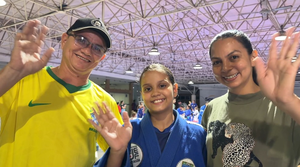 Maria Brasil com os pais