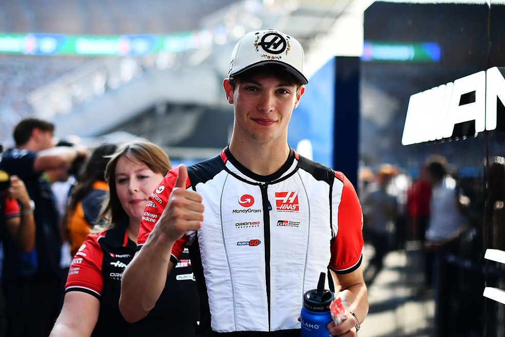 Bearman foi 4º e conseguiu melhor posição da carreira no GP do México — Foto: James Sutton/LAT Images