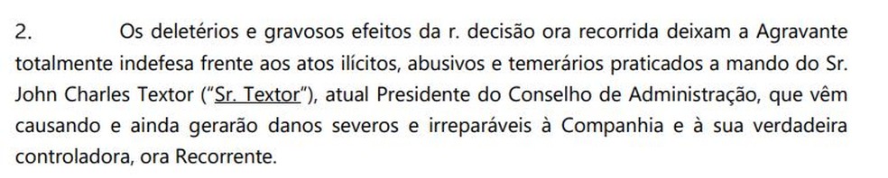 Eagle se diz indefesa diante dos atos ilícitos, abusivos e temerários praticados por Textor no Botafogo