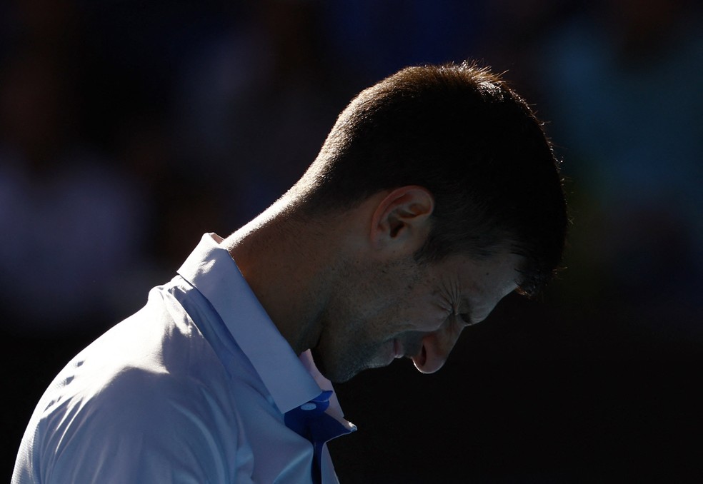 Djokovic lamenta ponto perdido para Sinner — Foto: REUTERS/Issei Kato