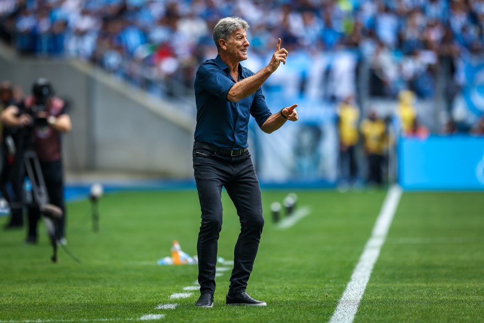 Renato em derrota do Grêmio na Arena — Foto: Lucas Uebel/Grêmio