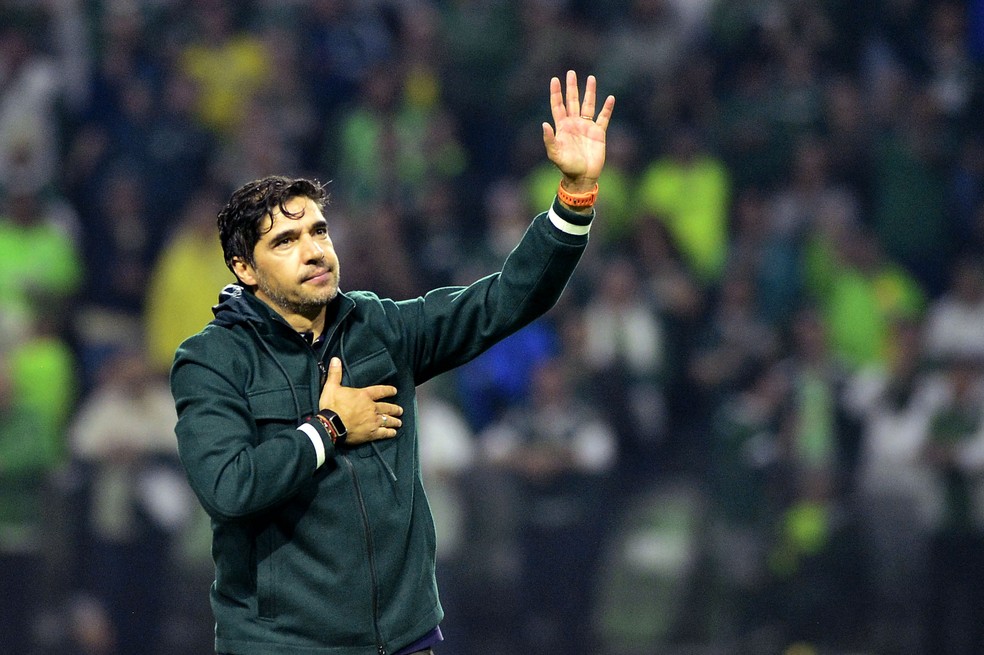 Abel Ferreira comemora classificação para final da Libertadores — Foto: Marcos Ribolli