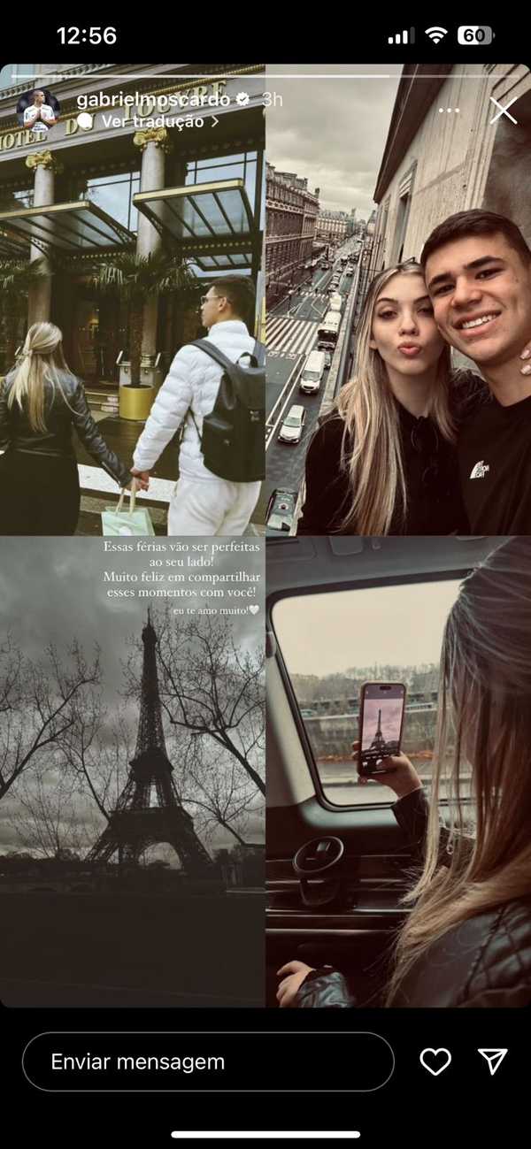 Na mira do PSG, Gabriel Moscardo visita Paris nas férias do Corinthians