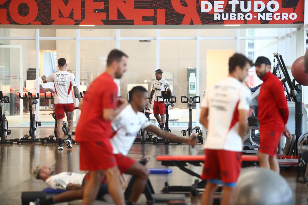 Marinho treinou no Flamengo nesta quinta-feira — Foto: Gilvan de Souza/Flamengo