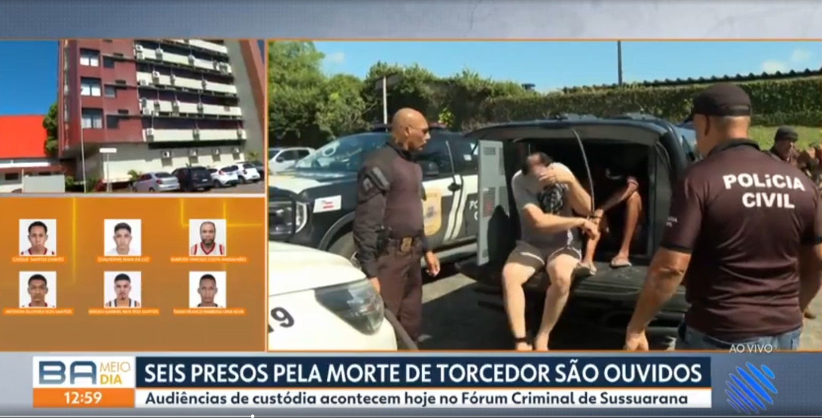 Após audiência de custódia, Justiça mantém prisão dos seis suspeitos de homicídio antes de Ba-Vi