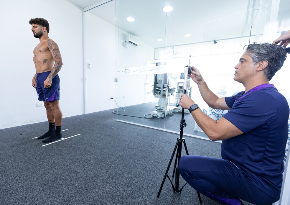 Yuri Alberto, artilheiro do Brasileirão do ano passado, faz avaliações no Corinthians — Foto: Rodrigo Coca/Ag. Corinthians