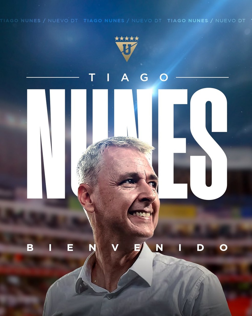 Tiago Nunes é o novo treinador da LDU — Foto: Divulgação