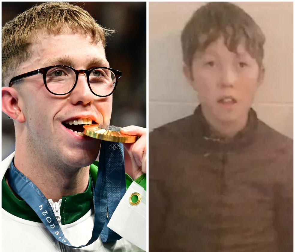 Daniel Wiffen ganha medalha de ouro com recorde ol&iacute;mpico &mdash; Foto: Arte Esporte