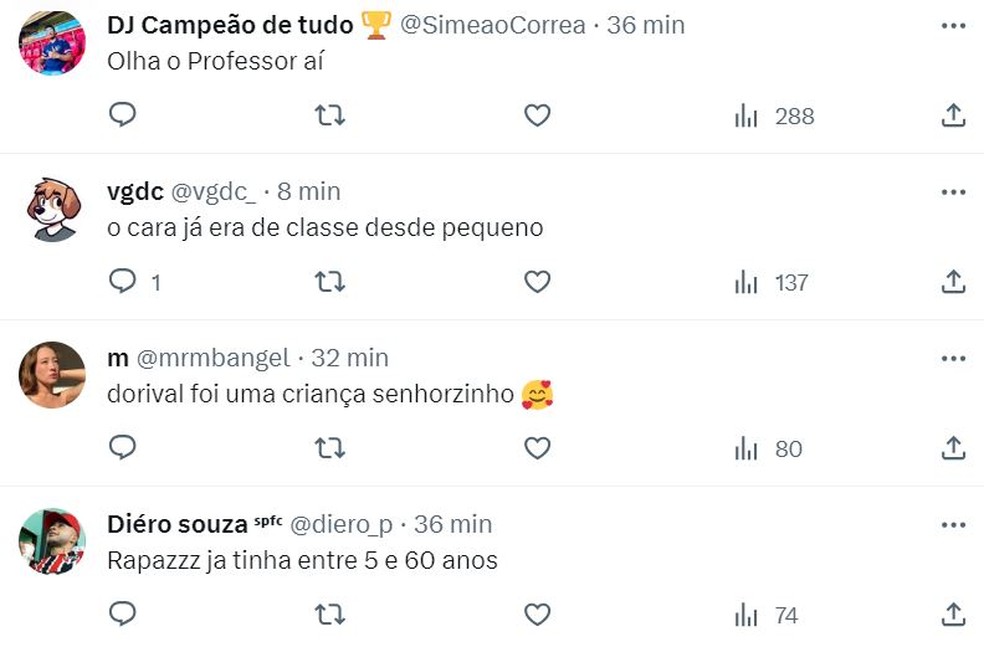 Torcedores brincam com Dorival — Foto: Divulgação