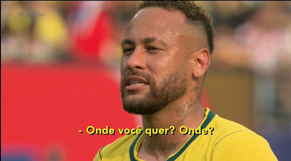 Neymar e Nyland em troca de gestos após provocação a Neymar
