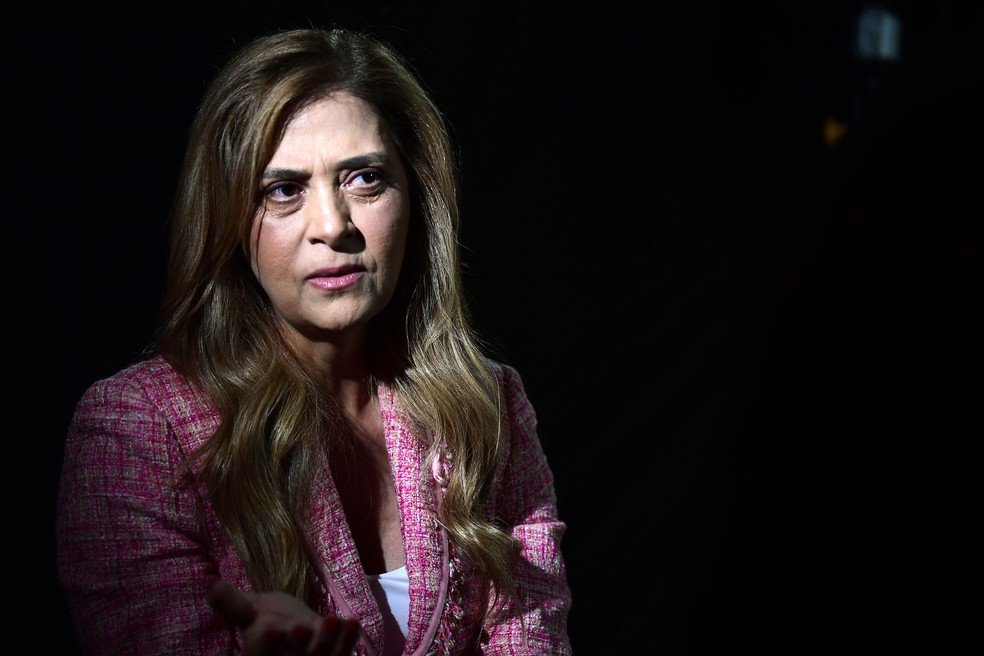 Leila Pereira, presidente do Palmeiras, em entrevista ao ge — Foto: Marcos Ribolli