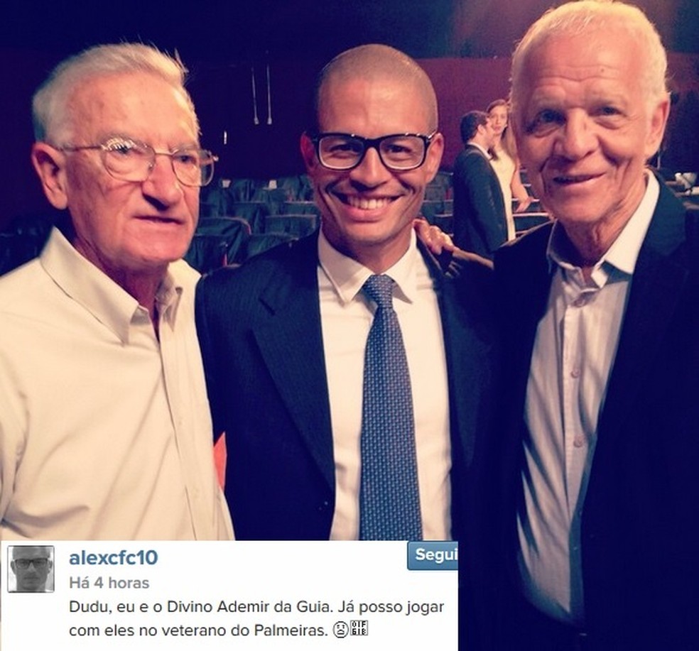 Alex com Dudu e Ademir — Foto: Reprodução/Instagram