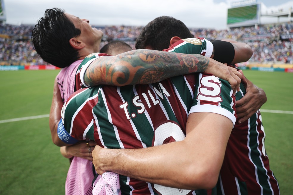 Fluminense vence  Al-Hilal, e jogadores comemoram  Foto: Getty Images