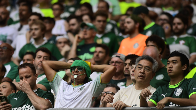 Torcida do Palmeiras em jogo contra o Fluminense