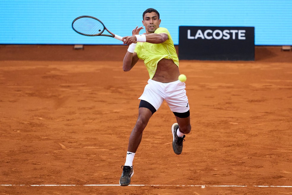 Thiago Monteiro no Madrid Open — Foto: Getty Images