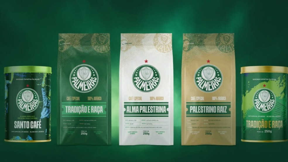 Linha especial de café do Palmeiras — Foto: Divulgação