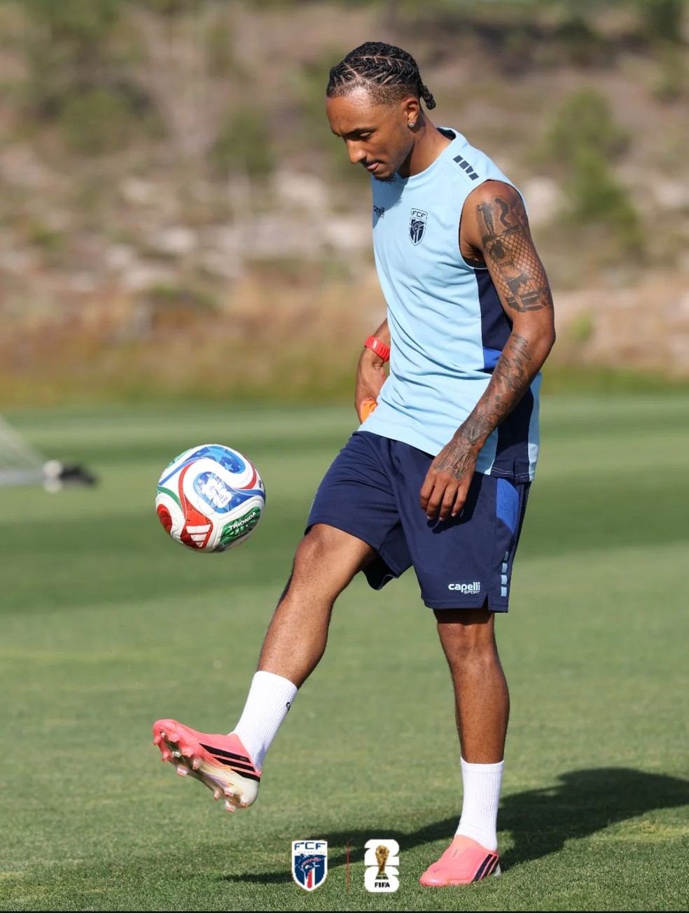 Dailon Livramento em treino de Cabo Verde