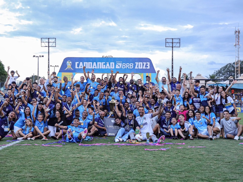 Real Brasília conquistou seu 1º título do Candangão em 2023 — Foto: Divulgação/ Real Brasília