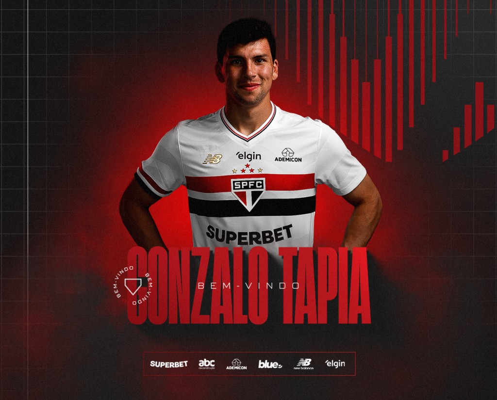 São Paulo anuncia a contratação do atacante Gonzalo Tapia