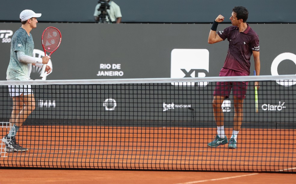 João Fonseca e Marcelo Melo estreiam com vitória no Rio Open — Foto: Rio Open