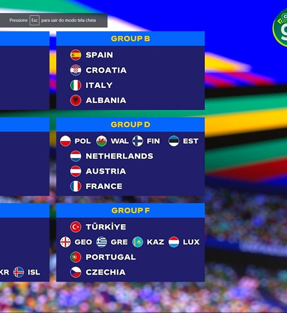 Eliminatórias da Eurocopa 2024: jogos de hoje e onde assistir ao