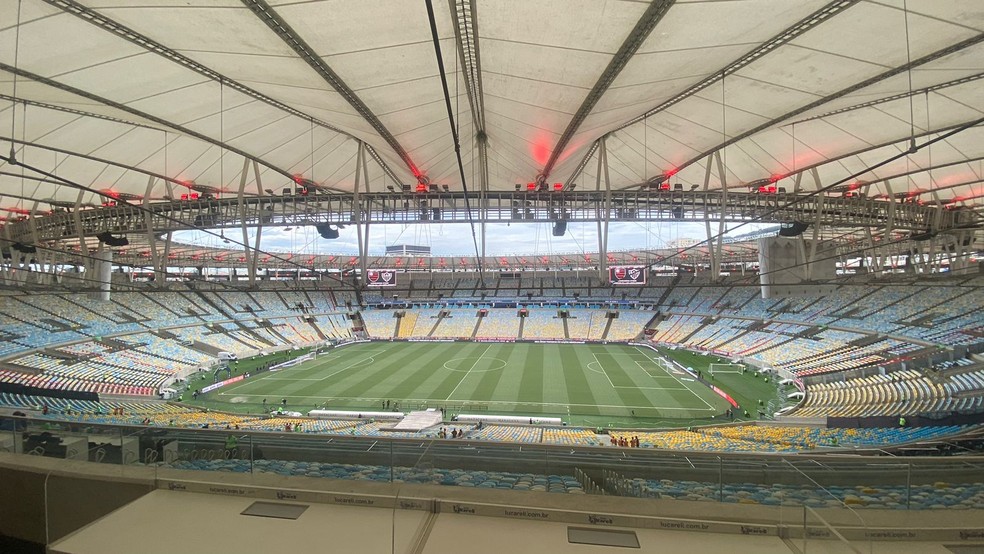 Maracanã antes de Flamengo x Atlético-MG durante esta temporada — Foto: Laura Rezende