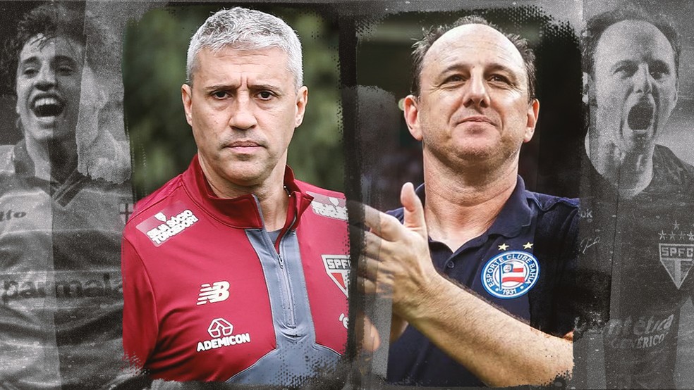 Hernán Crespo e Rogério Ceni se enfrentam pela primeira vez em São Paulo x Bahia