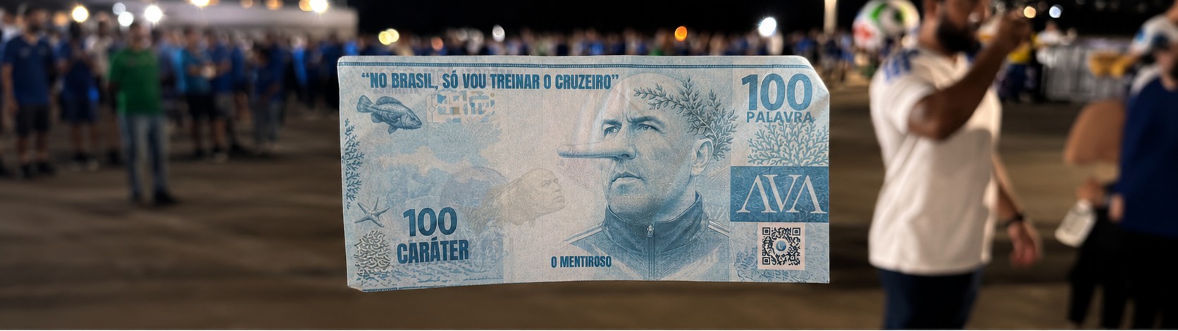 Vaias e notas falsas: a torcida do Cruzeiro não perdoa Leonardo Jardim em reencontro tenso no Mineirão