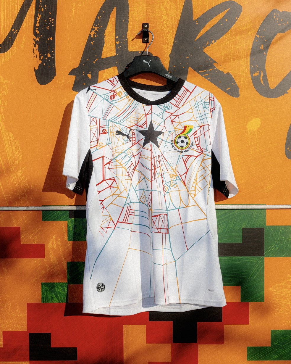 Camisa de Gana para a Copa do Mundo — Foto: Divulgação