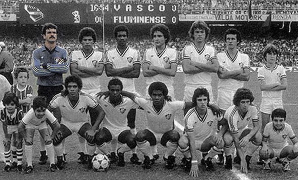 Paulo Goulart com a camisa do Fluminense em 1980 — Foto: Flu-Memória FFC