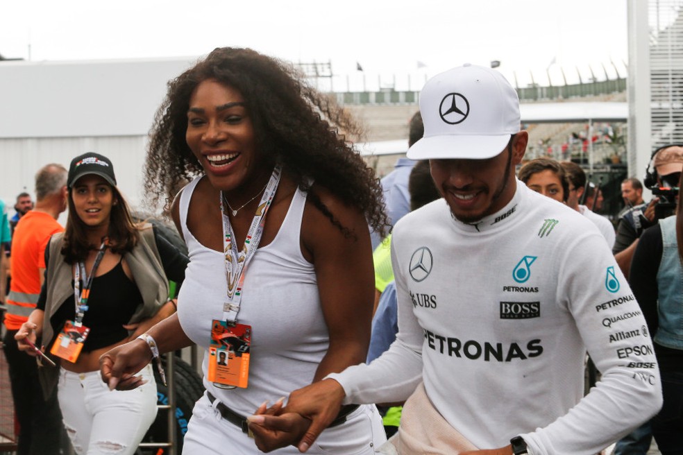 Lewis Hamilton e Serena Williams são amigos próximos — Foto: Reuters