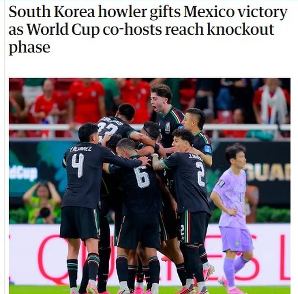 Comemoração após o gol que confirmou a Classificação do México