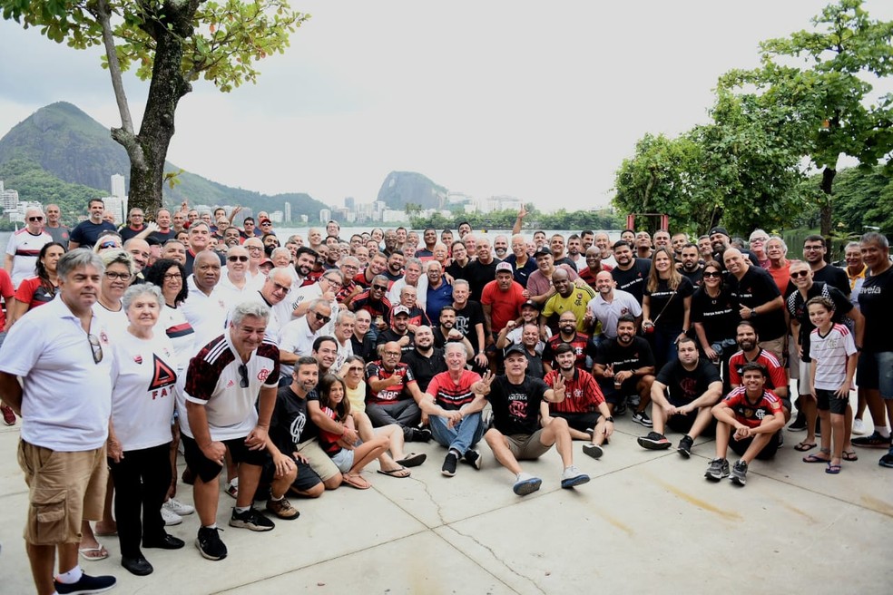 Rodolfo Landim e a situação do Flamengo reuniram mais de 500 associados — Foto: Arquivo Pessoal